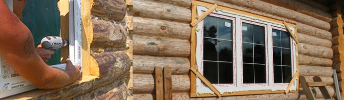 Как выполняется установка пластиковых окон в деревянном доме своими руками